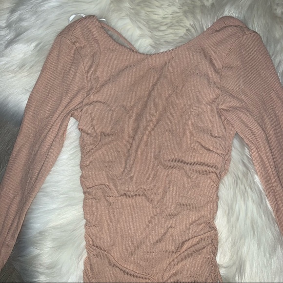 Princess Polly NEWTON MINI DRESS BEIGE Size 0 - Picture 5 of 7